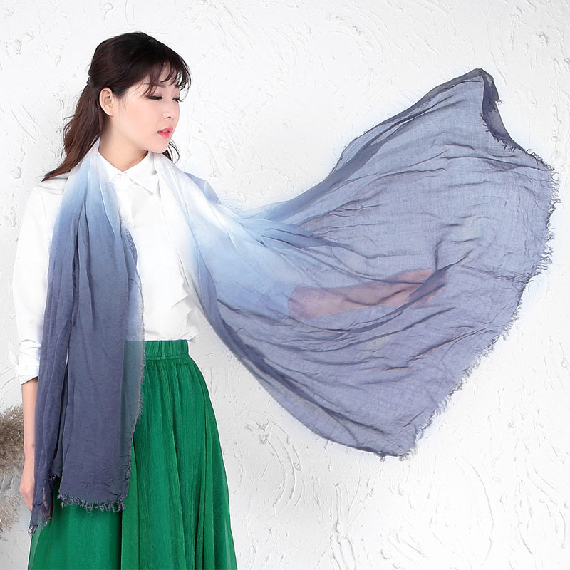 Japanese Simple Gradient Scarf Spring And Autumn Thin Modal Scarf Seaside Sun Protection Beach Towel 2022 Fashion Fringe Scarf undefined