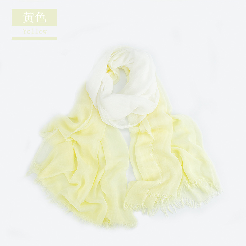 Japanese Simple Gradient Scarf Spring And Autumn Thin Modal Scarf Seaside Sun Protection Beach Towel 2022 Fashion Fringe Scarf undefined