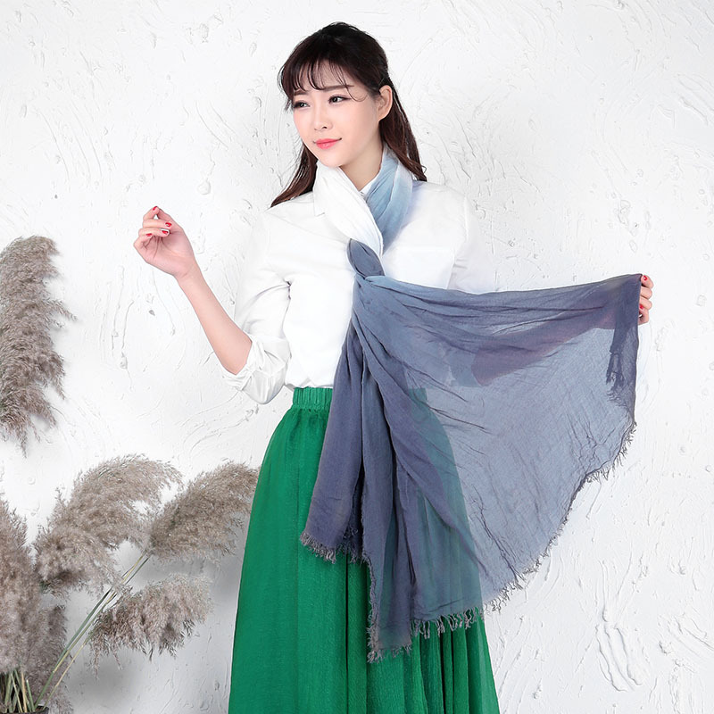 Japanese Simple Gradient Scarf Spring And Autumn Thin Modal Scarf Seaside Sun Protection Beach Towel 2022 Fashion Fringe Scarf undefined
