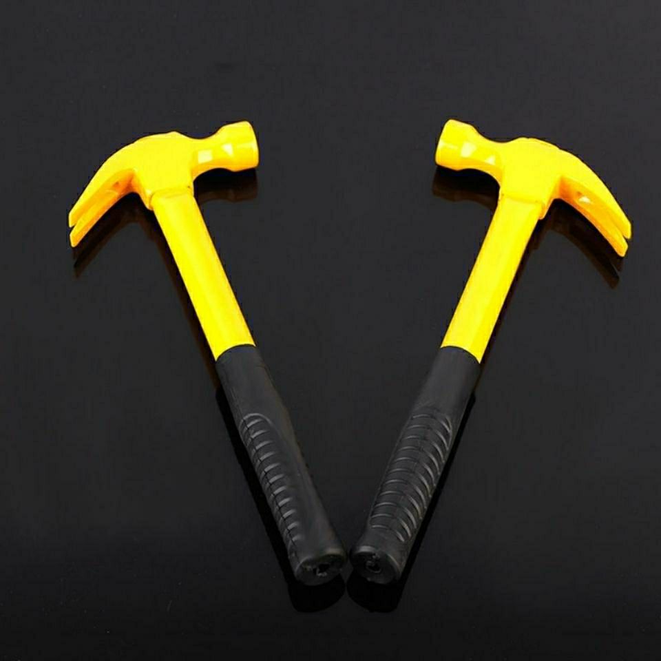 Steel pipe handle sheep horn hammer 250g, 500g, 750g, starting hammer, yellow steel pipe sheep horn hammer, yellow iron handle hammer, iron handle sheep horn hammer, steel pipe handle shockproof handle wholesale details Picture