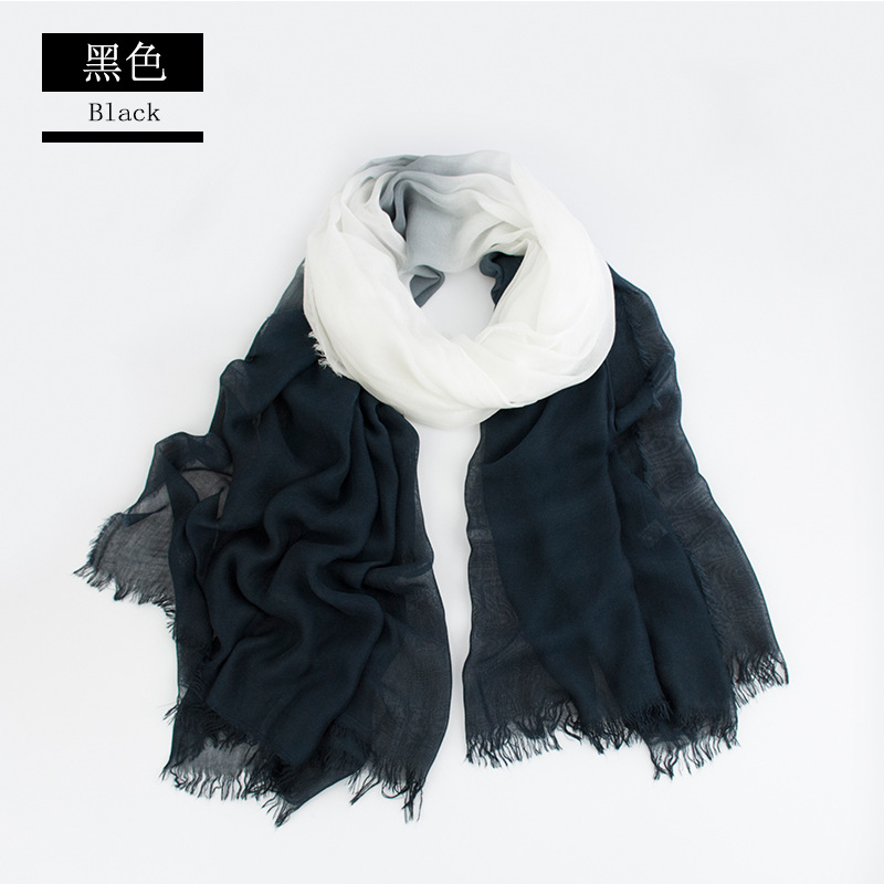 Japanese Simple Gradient Scarf Spring And Autumn Thin Modal Scarf Seaside Sun Protection Beach Towel 2022 Fashion Fringe Scarf full figure