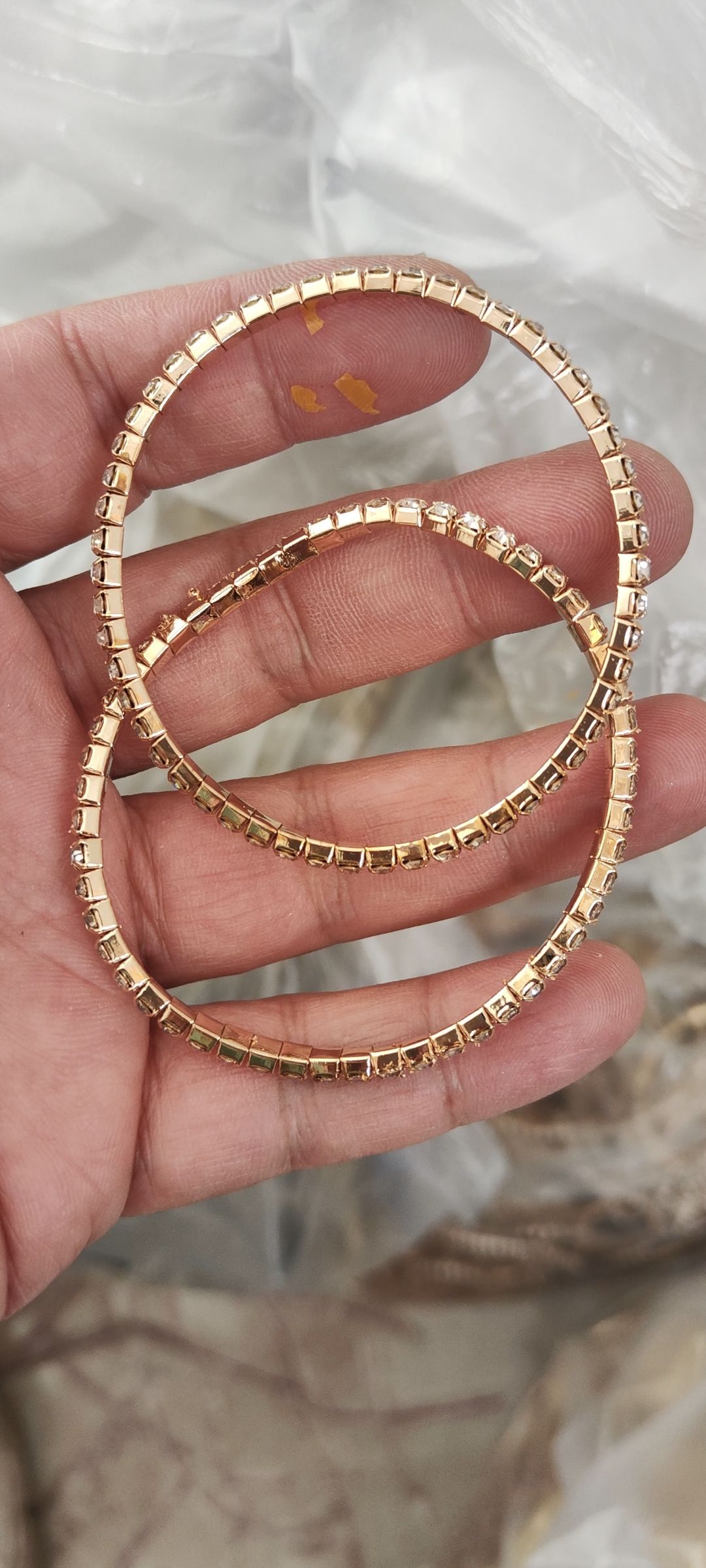 一排单排弹力手链，三毫米4毫米，水钻手链