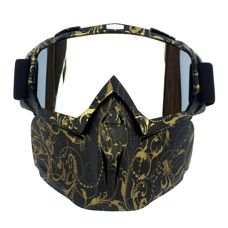 Retro mask goggles, off-road motorcycle racing goggles, outdoor cycling glasses, ski goggles detail image 7