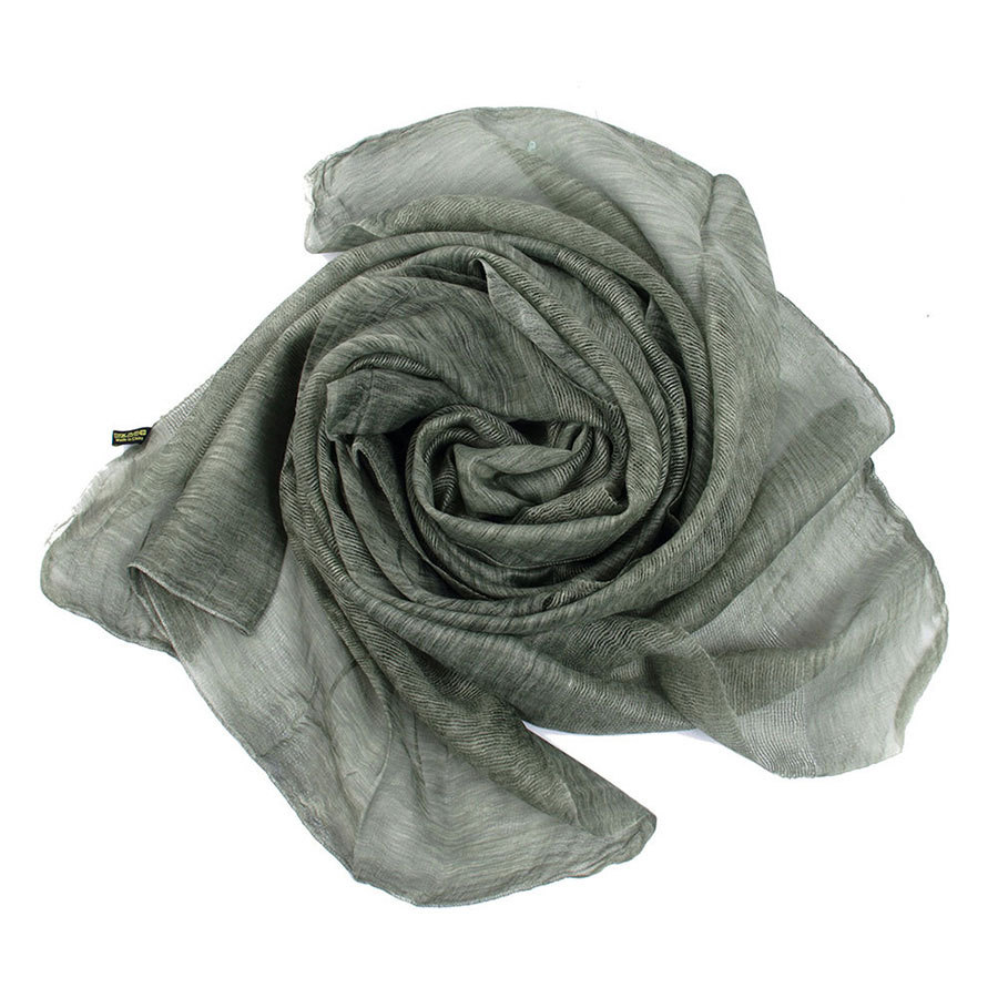 Spring/Summer Thin Silk Scarf Retro Fold Solid Color Silk Scarf Soft Breathable Double Decorative Cape undefined