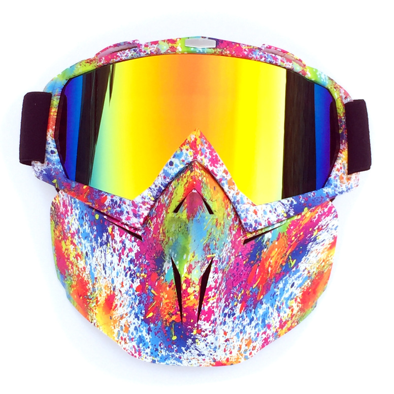 Retro mask goggles, off-road motorcycle racing goggles, outdoor cycling glasses, ski goggles detail image 4