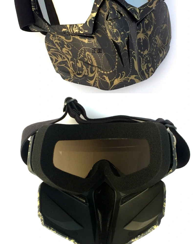 Retro mask goggles, off-road motorcycle racing goggles, outdoor cycling glasses, ski goggles detail image 12