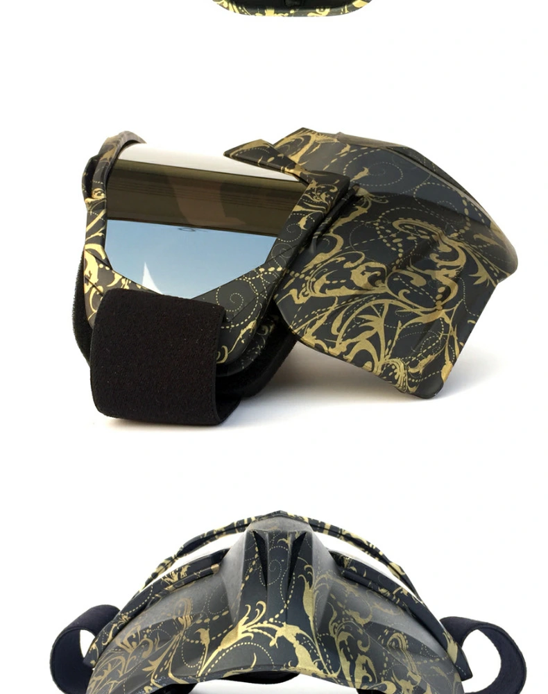 Retro mask goggles, off-road motorcycle racing goggles, outdoor cycling glasses, ski goggles detail image 14