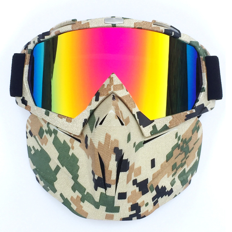 Retro mask goggles, off-road motorcycle racing goggles, outdoor cycling glasses, ski goggles detail image 6