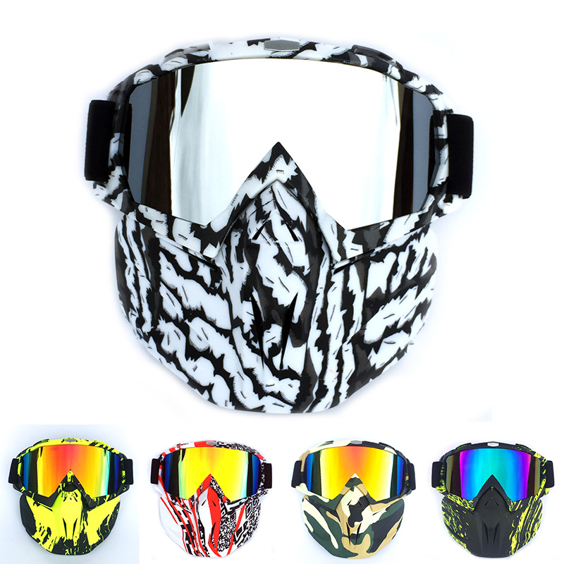 Retro mask goggles, off-road motorcycle racing goggles, outdoor cycling glasses, ski goggles detail image 8
