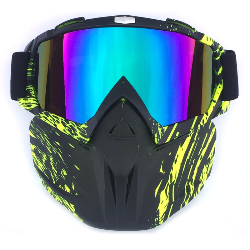 Retro mask goggles, off-road motorcycle racing goggles, outdoor cycling glasses, ski goggles detail image 9