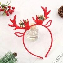 圣诞装饰发光头箍头扣绒鹿角头扣节日演出派对装扮道具儿童礼物1
