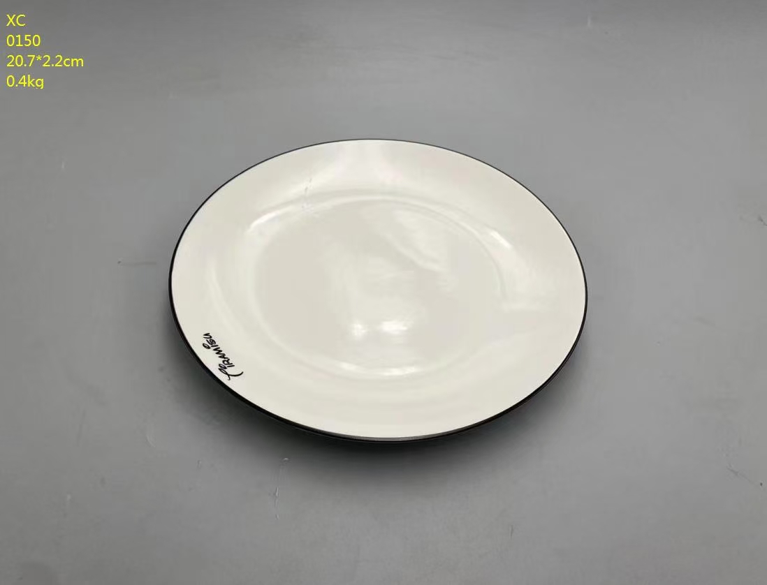 方圆陶瓷黑线边系列餐具网红西餐盘陶瓷现货高温镁质瓷FYKBH685885详情图7