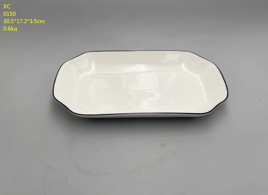 方圆陶瓷黑线边系列餐具网红西餐盘陶瓷现货高温镁质瓷FYKBH685885详情图9