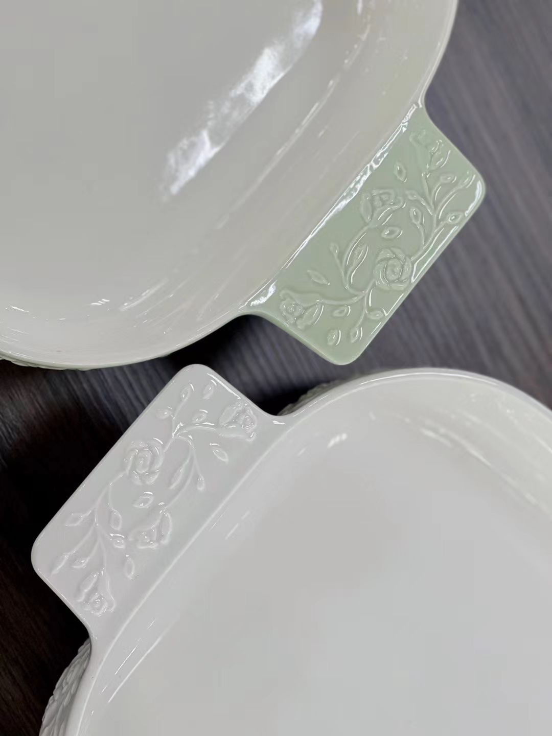 方圆陶瓷烤箱专用浮雕纹多色小烤盘高温镁质瓷餐具FYJBGH685889详情图3