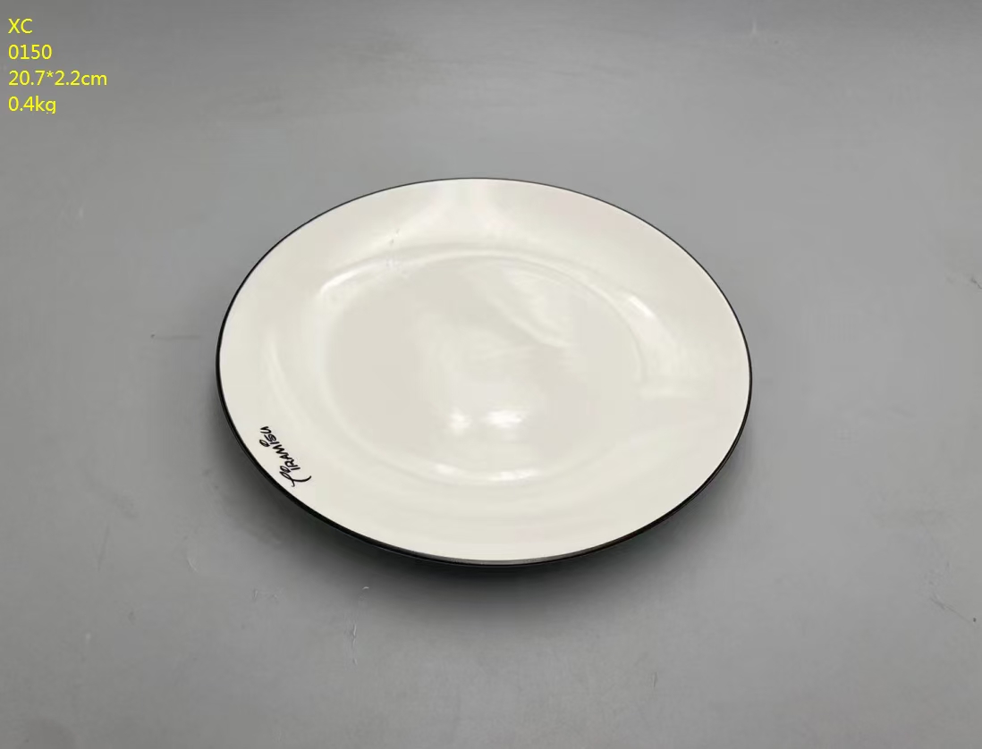 方圆陶瓷黑线边系列餐具网红西餐盘陶瓷现货高温镁质瓷FYKBH685885详情图6