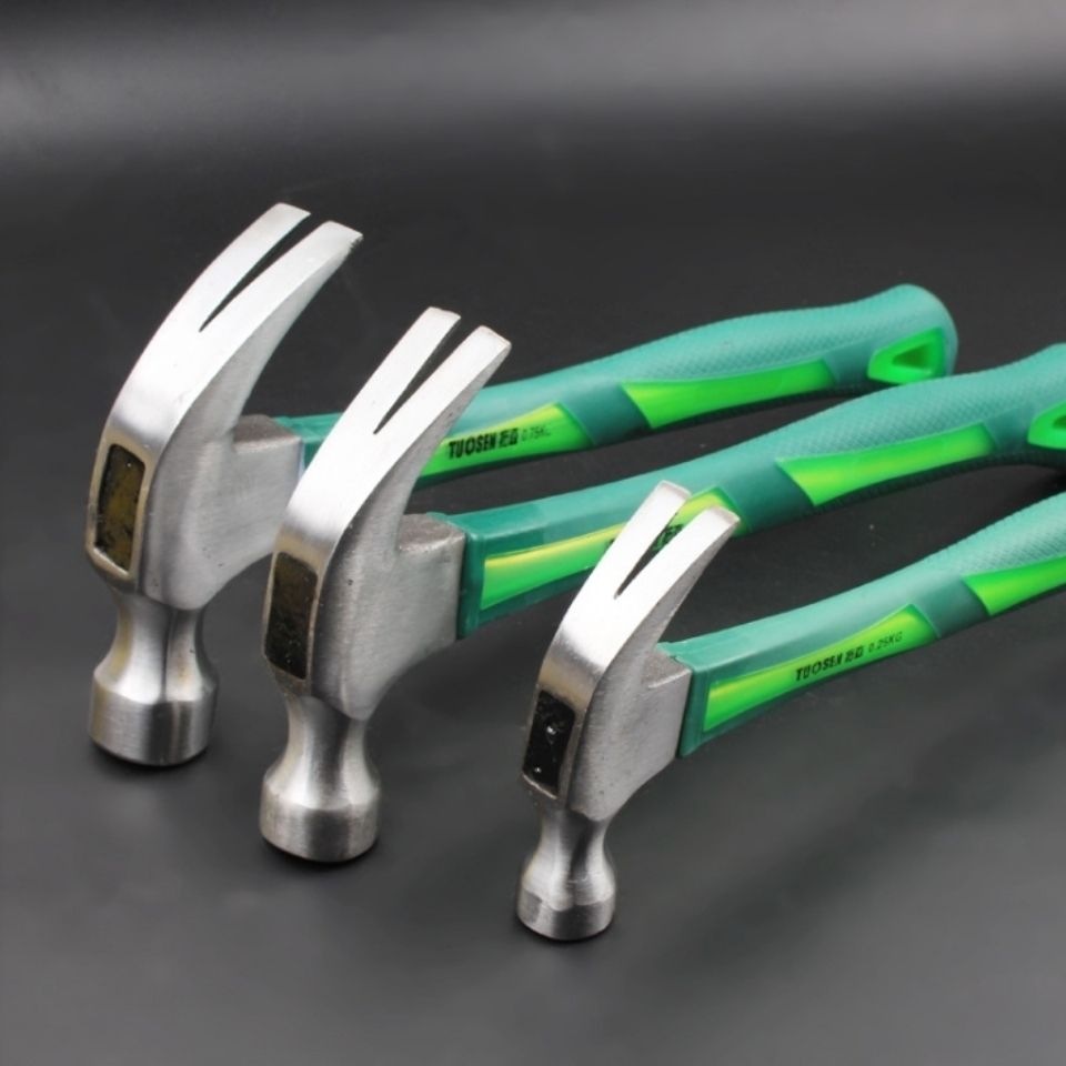 Transparent plastic-coated handle sheep horn hammer 250g, 500g, 750g, hammer head sheep horn hammer 0.25, mini sheep horn hammer 0.5kg, 0.75 plastic-coated multi-functional hammer details Picture