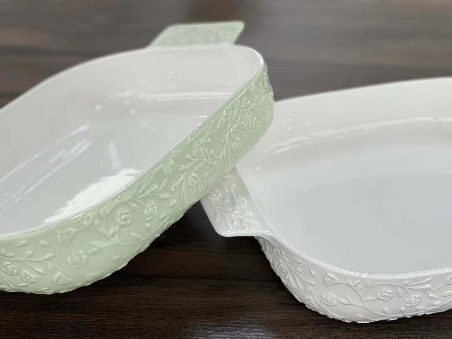 方圆陶瓷烤箱专用浮雕纹多色小烤盘高温镁质瓷餐具FYJBGH685889详情图4