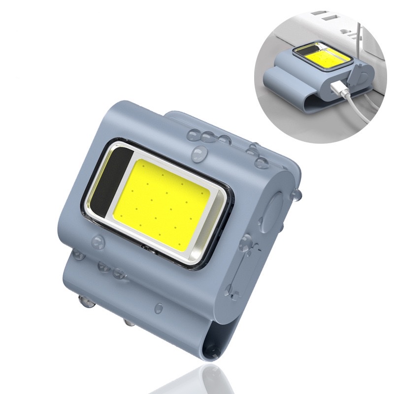 22 Cross-border New multi-functional magnetic TYPE-C charging portable clothes clip running COB silicone work headlamp