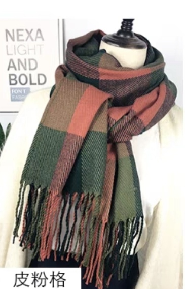 Checkered series long scarves detail image 10