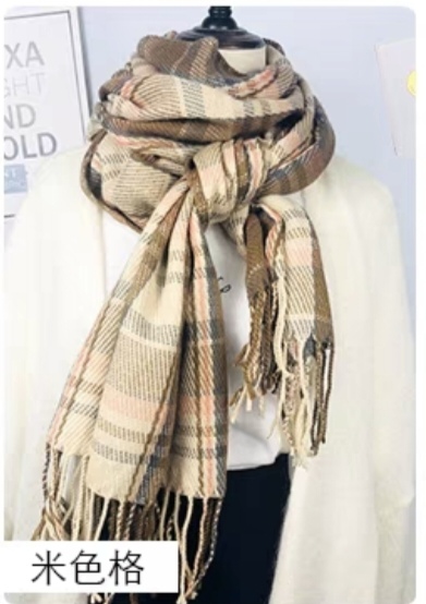 Checkered series long scarves detail image 13