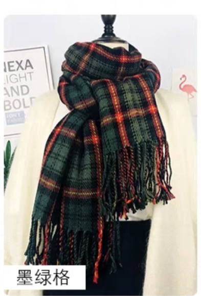 Checkered series long scarves detail image 5