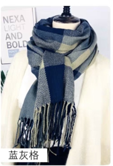 Checkered series long scarves detail image 11