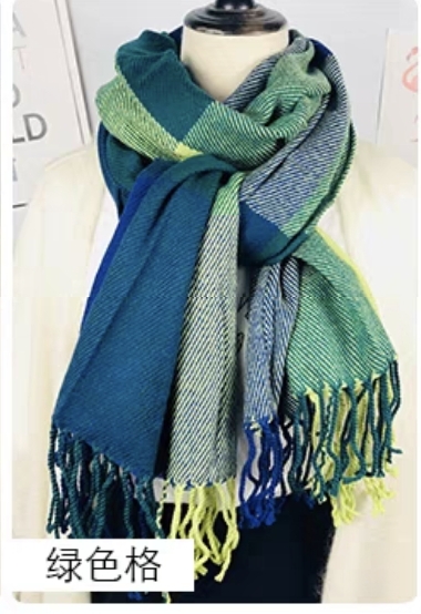 Checkered series long scarves detail image 9