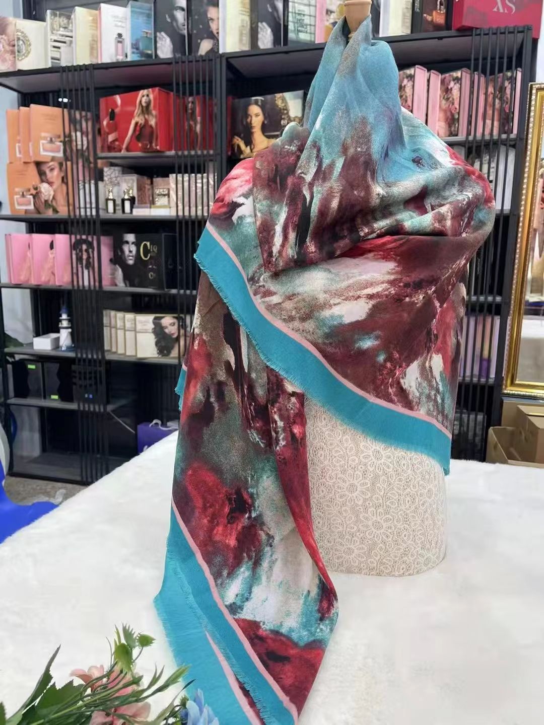 Twill cotton long scarf Item Picture