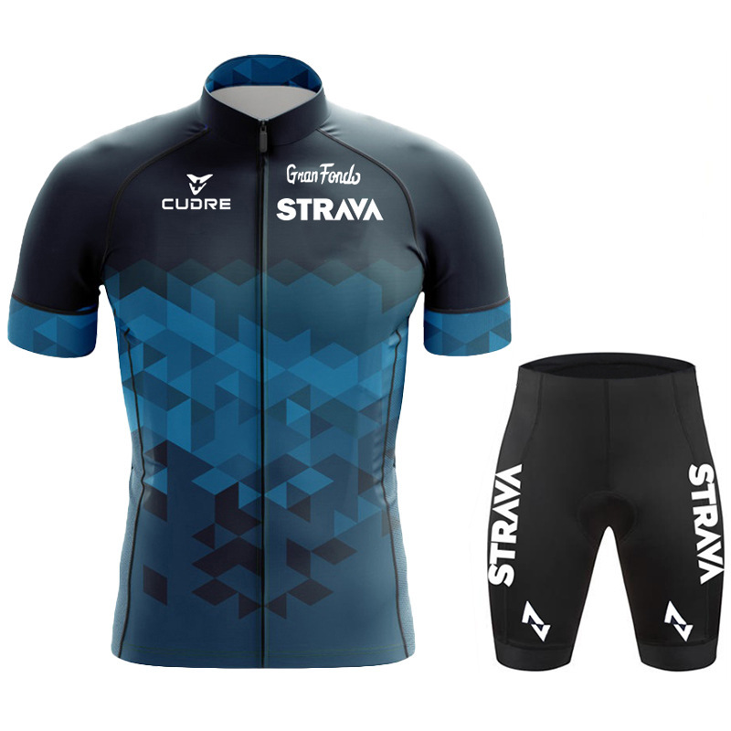 跨境骑行服Strava环法自行车短袖套装排汗吸湿赛事骑行服 详情图8