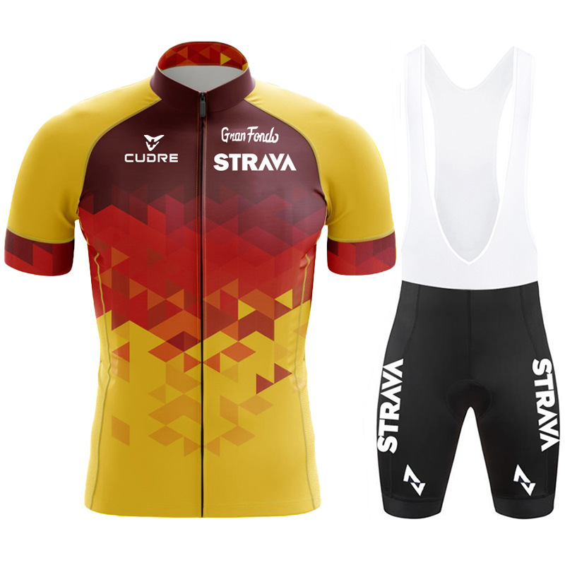 跨境骑行服Strava环法自行车短袖套装排汗吸湿赛事骑行服 详情图11