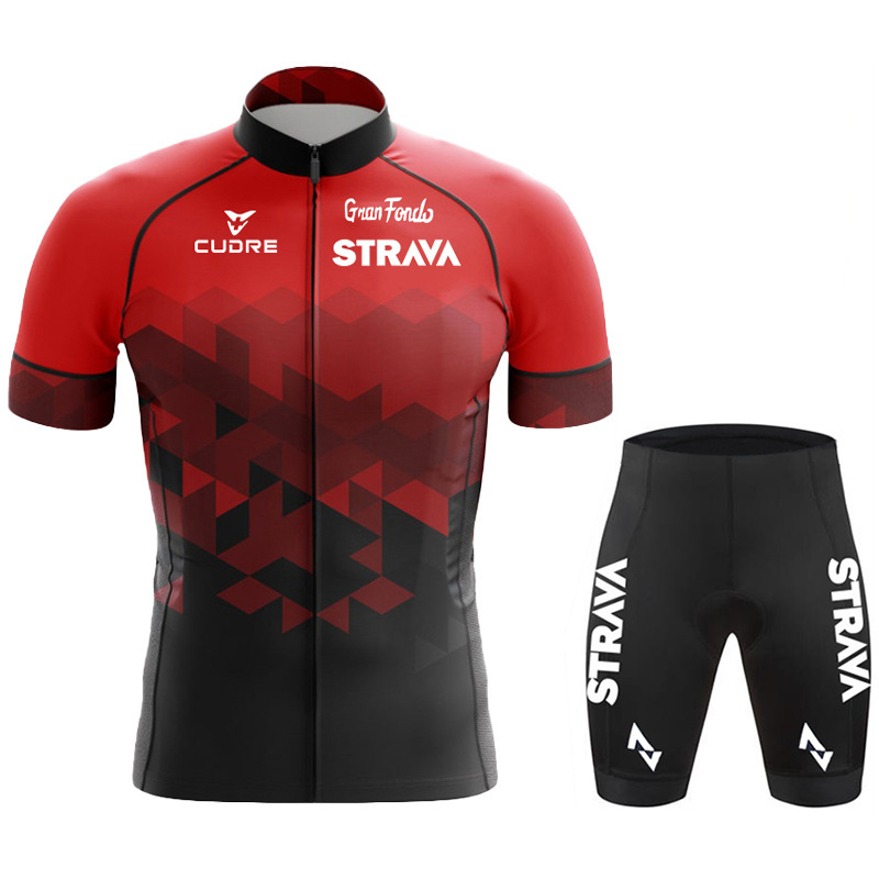 跨境骑行服Strava环法自行车短袖套装排汗吸湿赛事骑行服 详情图2