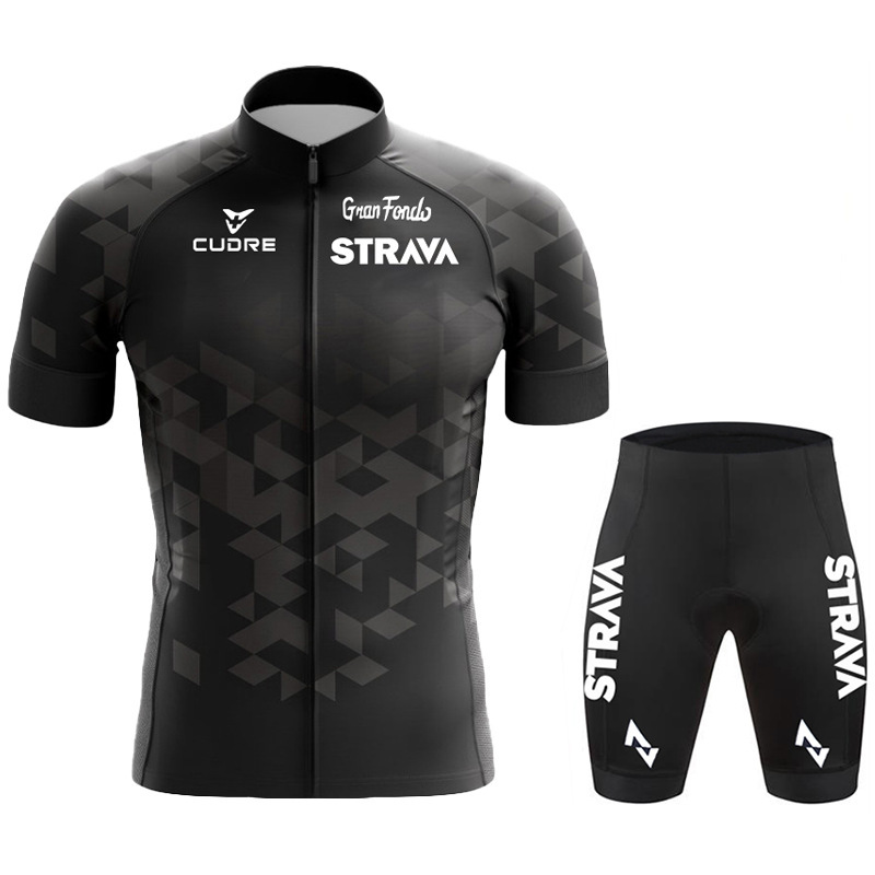 跨境骑行服Strava环法自行车短袖套装排汗吸湿赛事骑行服 详情图3