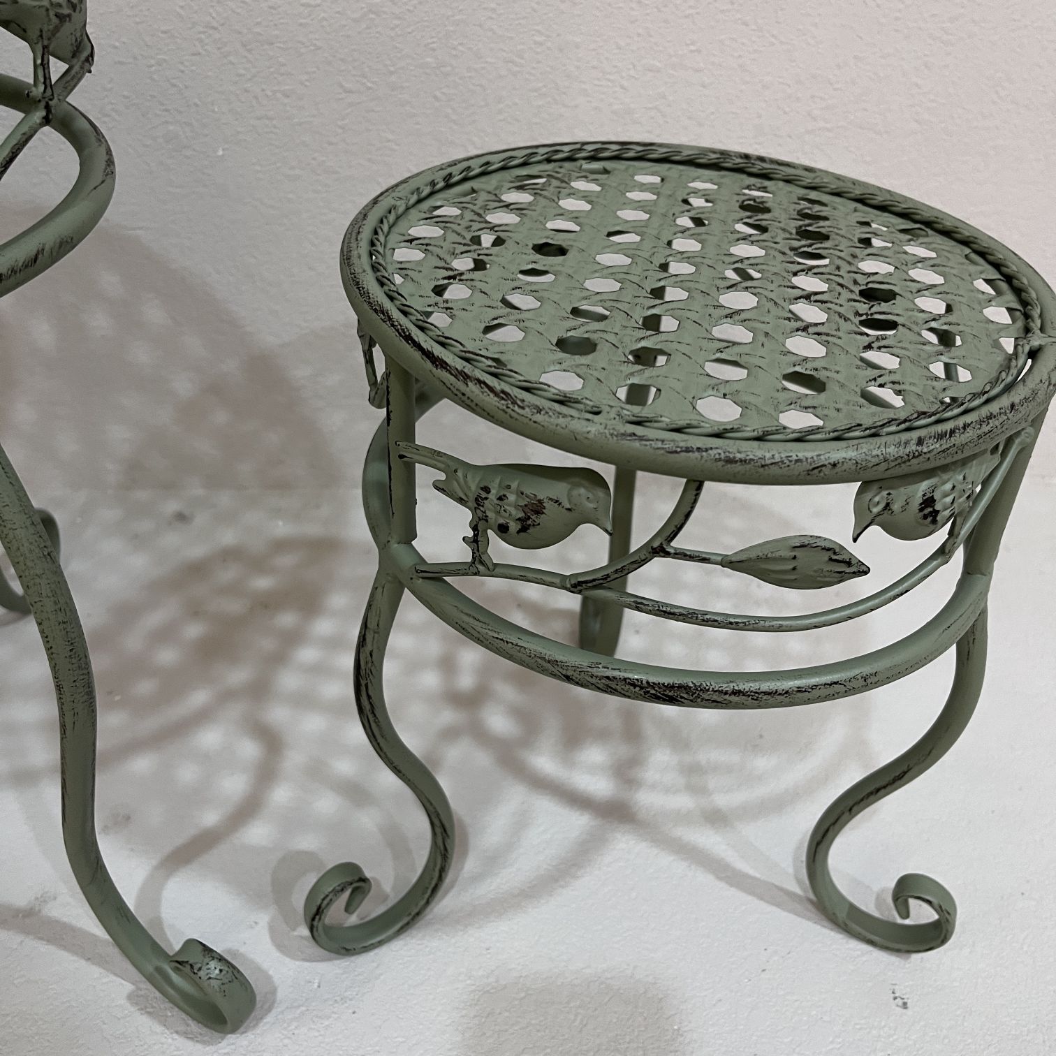 Single Basin Round Iron Art Flower Stand Multi-Layer Green Flower Pot Stand Indoor And Outdoor European Living Room Balcony Flower Shelf Decoration Green Flower Rack undefined
