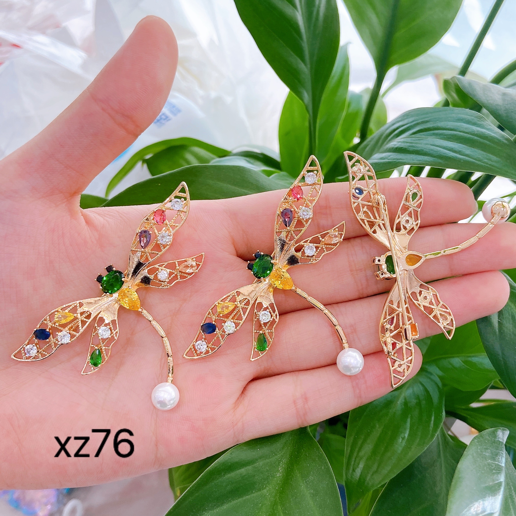 Zhongxing Accessories DIY Flower Pearl brooch Item Picture
