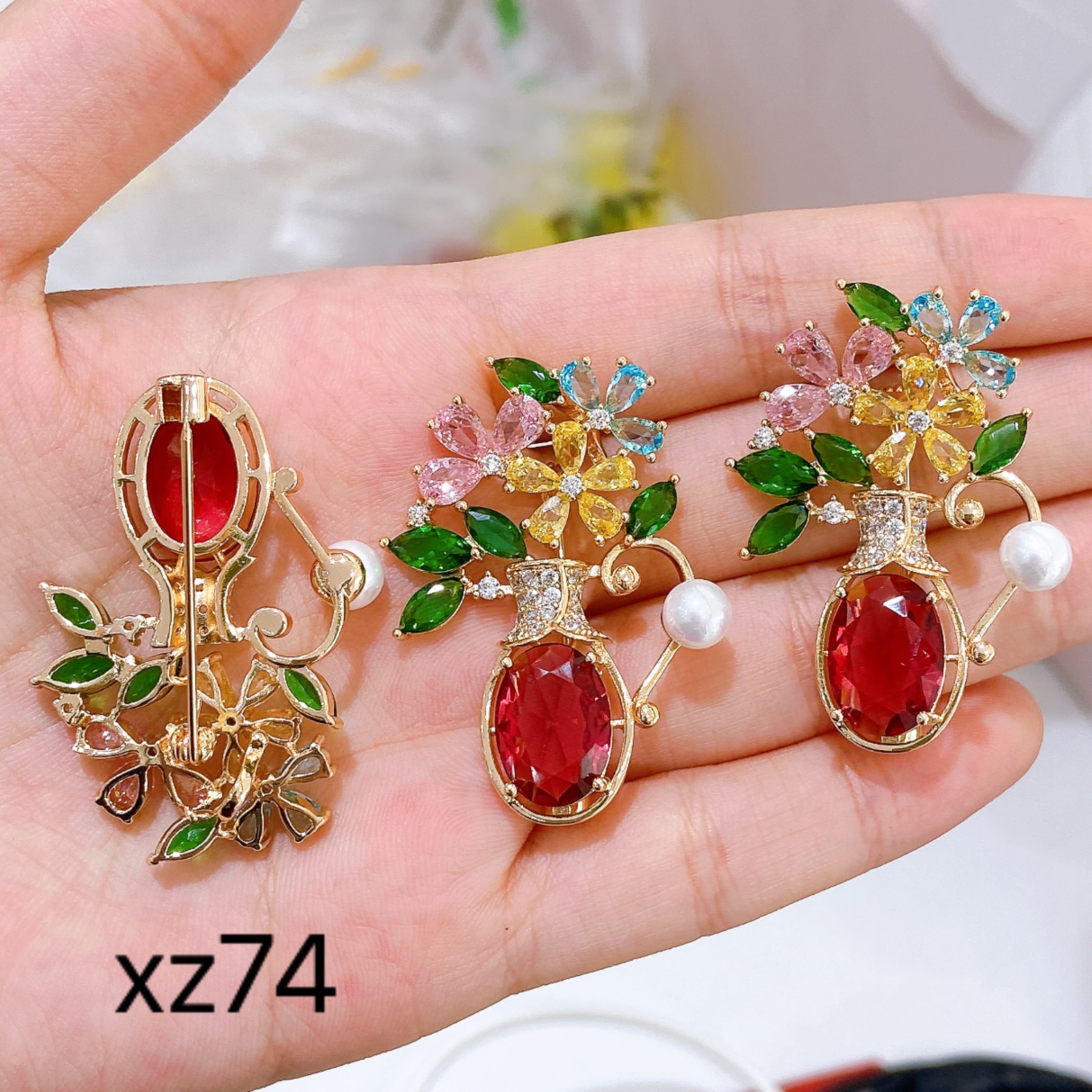 Zhongxing Jewelry Vase Pearl Brooch