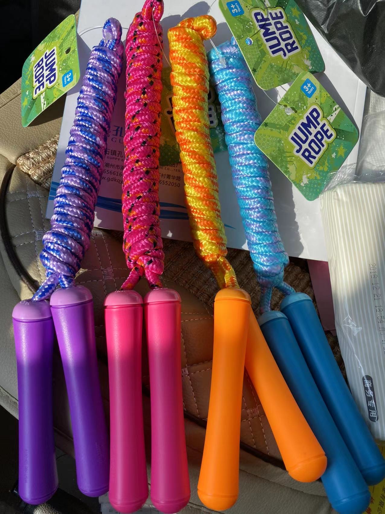 Four colors of skipping rope Specification image