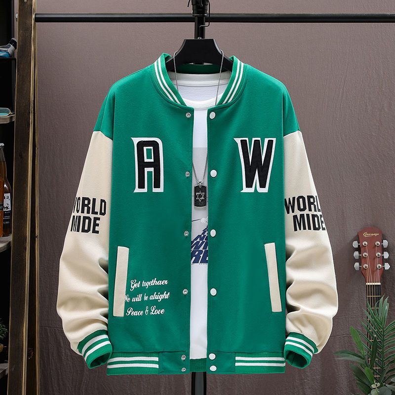 春秋季棒球服套装男学生初高中大童帅气运动服休闲纯棉外套详情图3