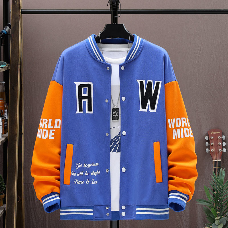 春秋季棒球服套装男学生初高中大童帅气运动服休闲纯棉外套
