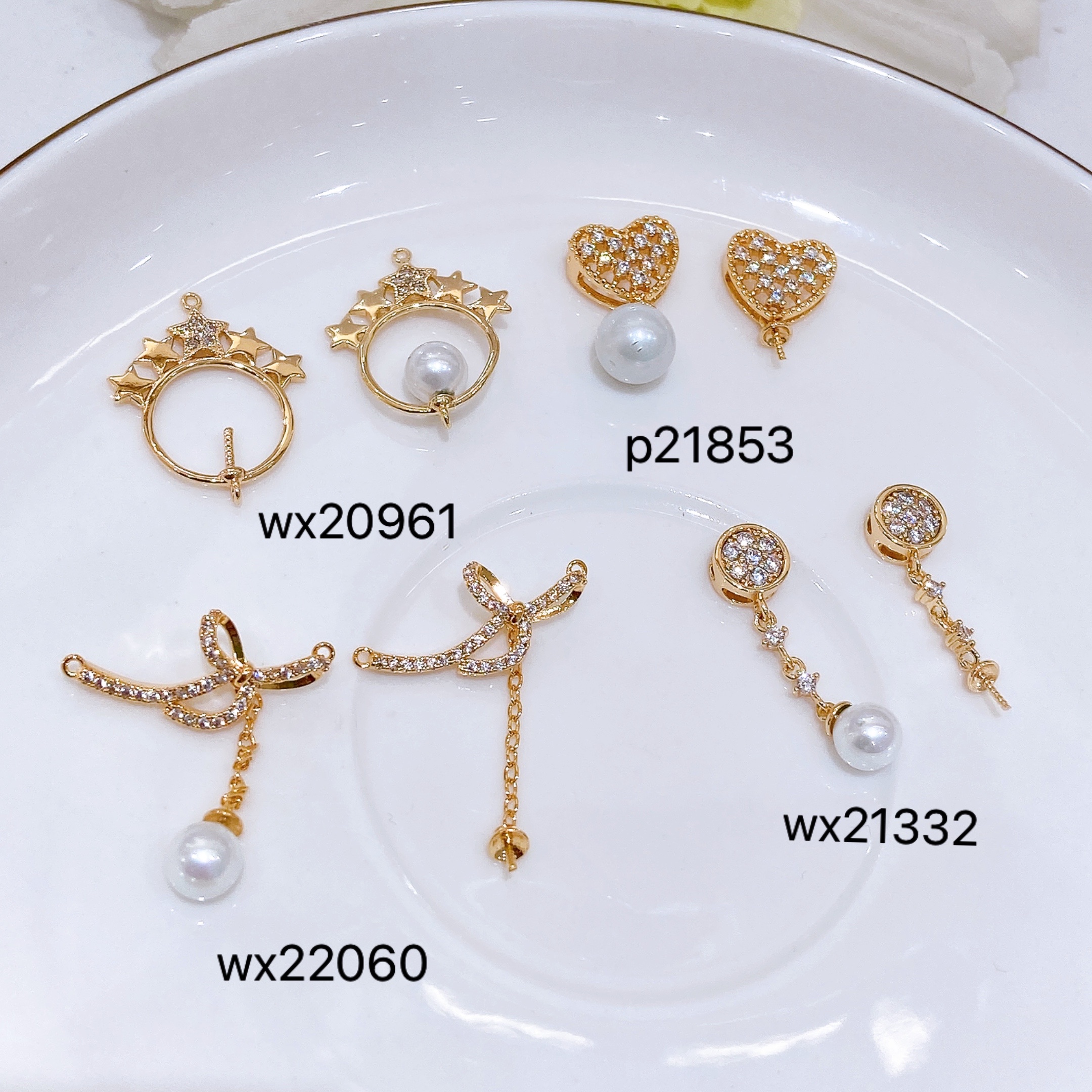 Zhongxing Accessories DIY Pearl Ear Needles Item Picture