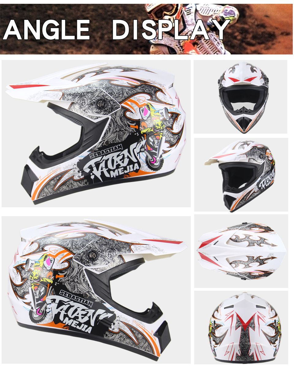 Cross-border four-season off-road helmets, electric bike helmets, mountain bike full helmets, downhill tokarts, go-kart helmets, and ATVs helmets details Picture