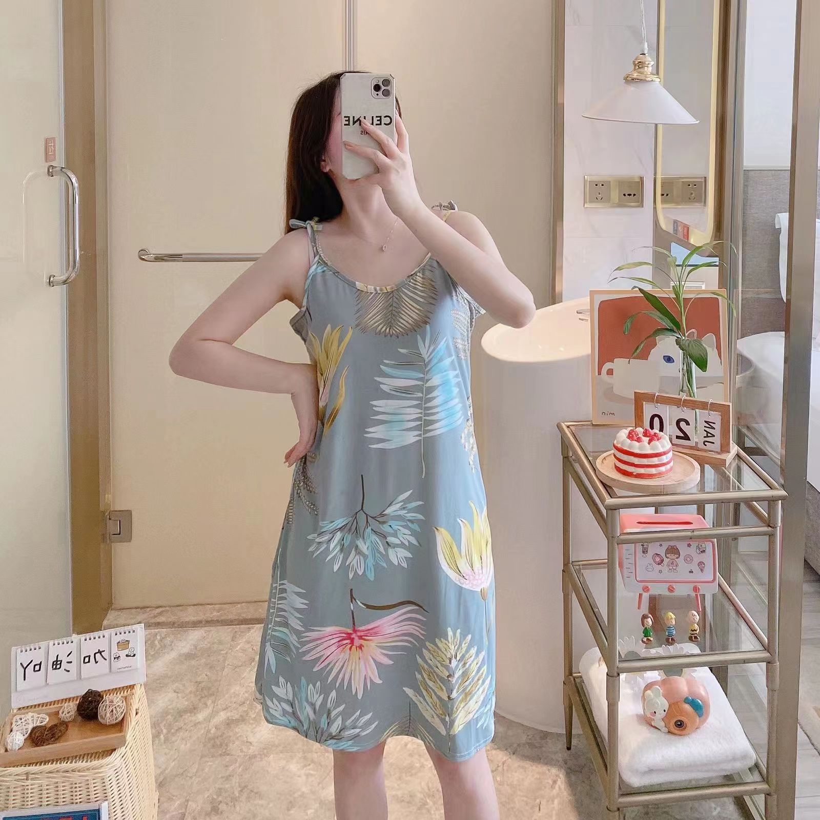 女士家居服实物图