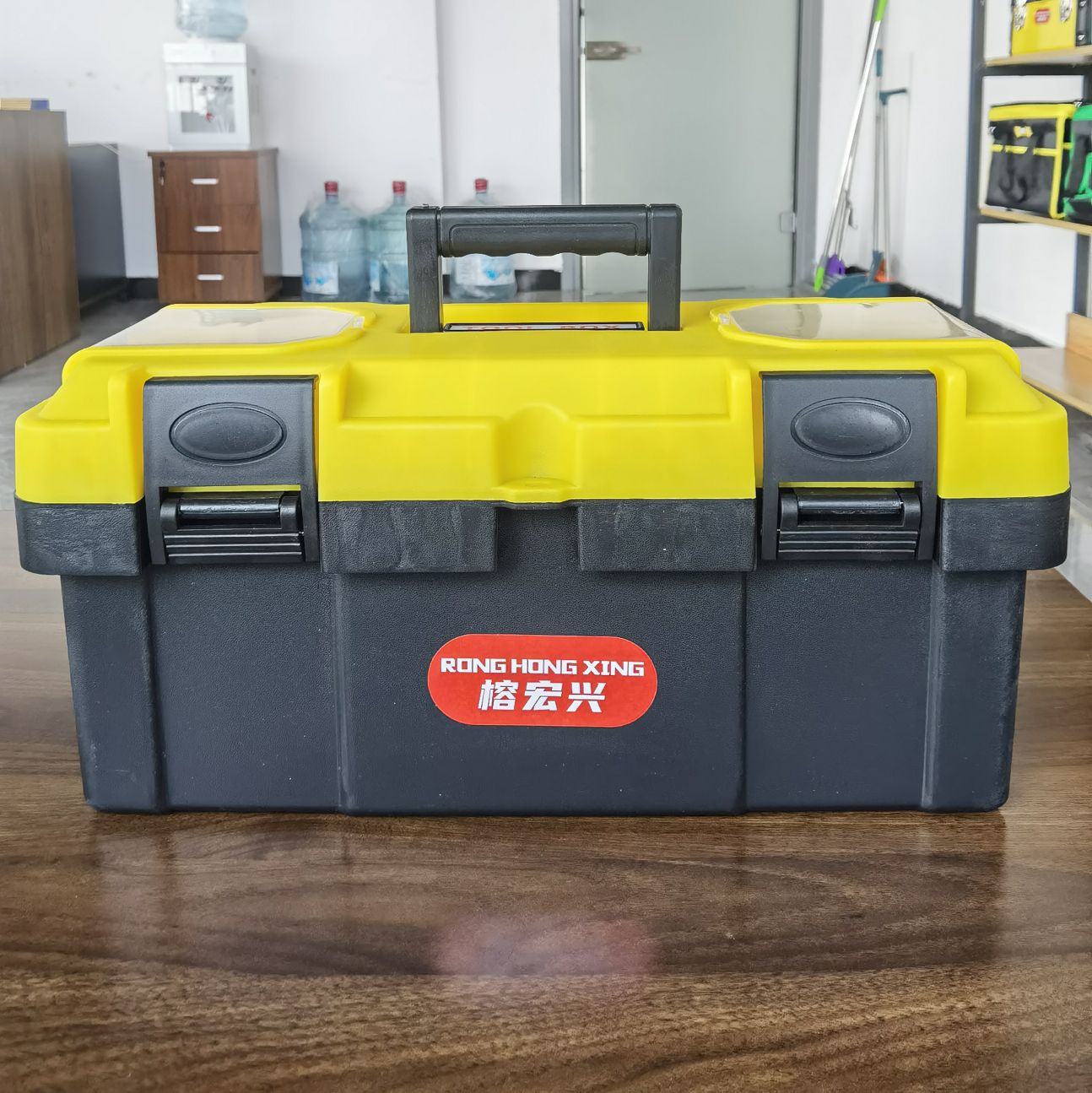 PP plastic toolbox, hardware tools, industrial-grade vehicle-mounted electrician's suitcase, multi-functional storage box details Picture