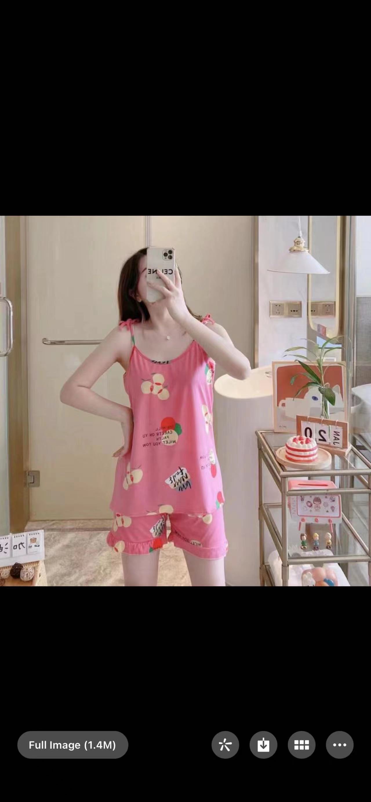 睡衣/吊带套装/家居服白底实物图
