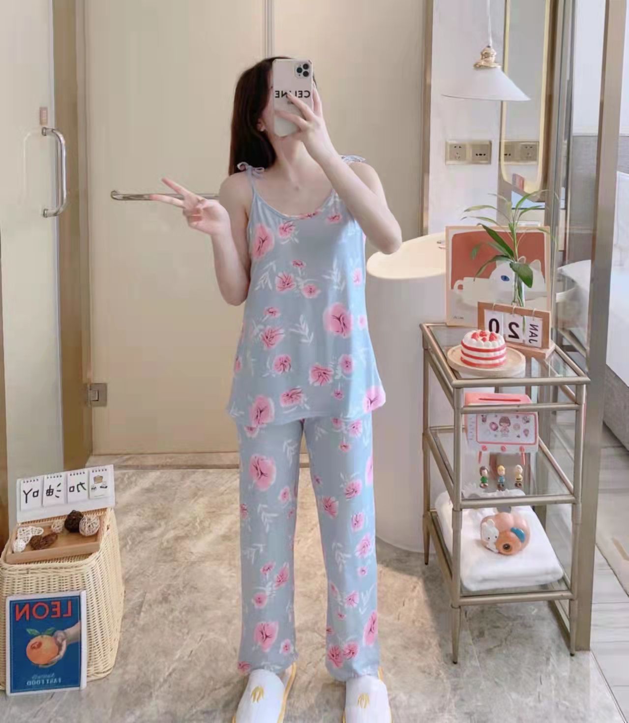 女士家居服实物图