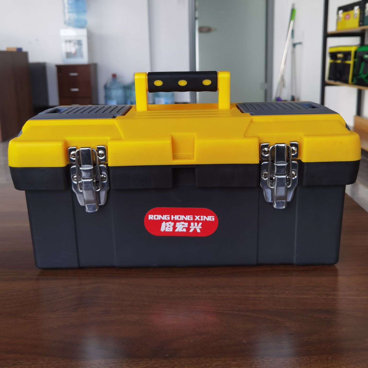 PP plastic toolbox, hardware tools, industrial-grade vehicle-mounted electrician's suitcase, multi-functional storage box Specification image