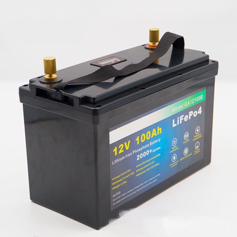 12V磷酸铁锂电池组100AH大容量商业储能照明扬水逆变器太阳能电池