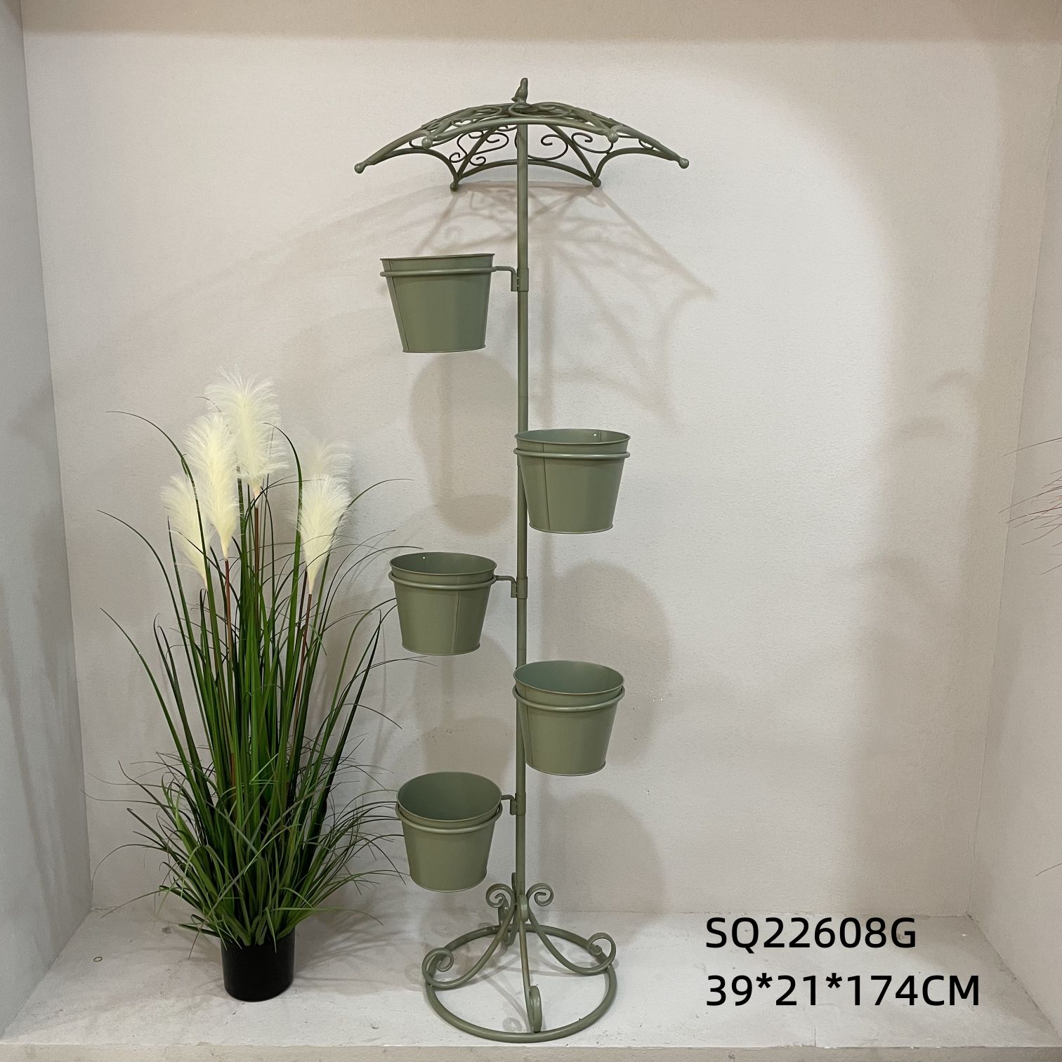 Simple Creative Umbrella Decoration Indoor Flower Shelf European Window Succulent Green Plant Shelf Flower Shop Bar Outdoor Garden Street full figure