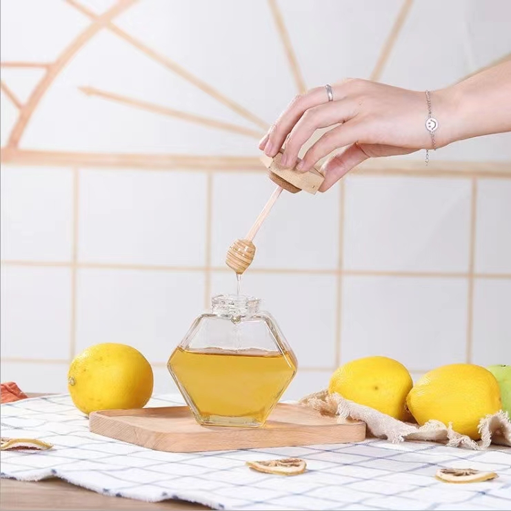 علبة علبة سداسية العلب مغلفة بغطاء طعام، علبة مربى صغيرة من عسل detail image 5