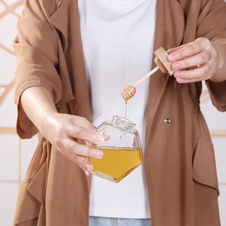 علبة علبة سداسية العلب مغلفة بغطاء طعام، علبة مربى صغيرة من عسل
