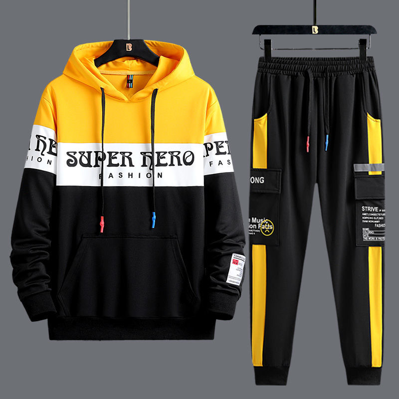 秋季青少年卫衣套装男学生韩版休闲运动套装潮流长袖裤子